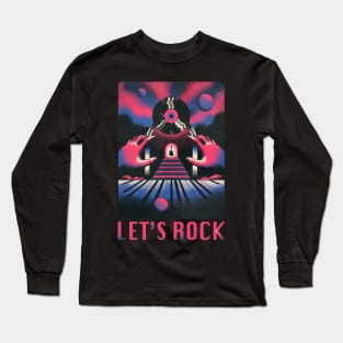 Let's Rock And Roll Music Design Long Sleeve T-Shirt
